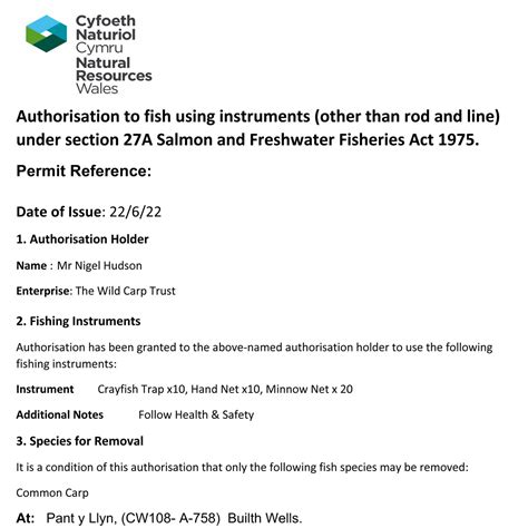 Recreational Fishing / Collection Permit .